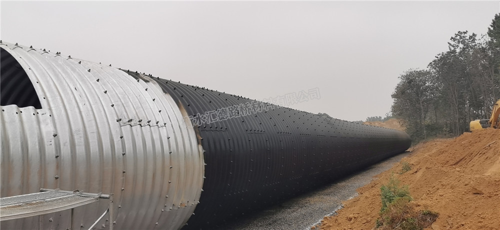 河南郑州107国道改线拼装波纹涵管、镀锌波纹钢管工程